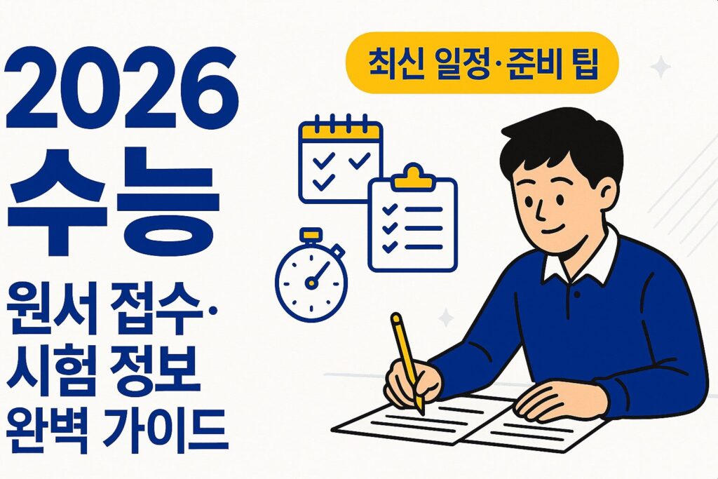 2026 수능 원서접수, 시험정보 완벽 가이드
